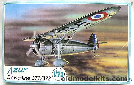 Azur 1/72 Dewoitine 371 / 372 - French Air Force D371 Garald 574 APA 97 1937 / D371 Spanish Civil War Republican Air Force 1936/37 / D372 Spanish Republican Air Force Sept 1936 Pilot V. Veniel / D372 Lithuanian Air Force 1936, 010 plastic model kit